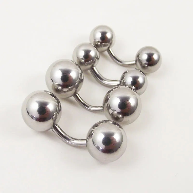 1 Piece Big Ball 12G 6mm Short Length Curved Barbell PA Ring Vaginal rings Series ring Nipple Rings Body Piercing Jewelry