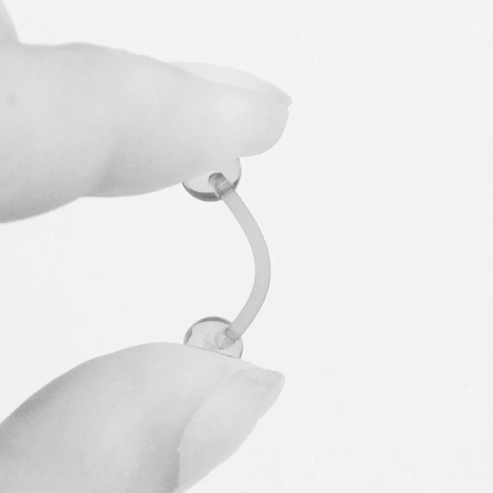 Clear Nipple Tongue Rings Retainer Bar Barbell 14G Acrylic Bioflex Piercing Body Jewelry 16PCS 12/14/16/18mm