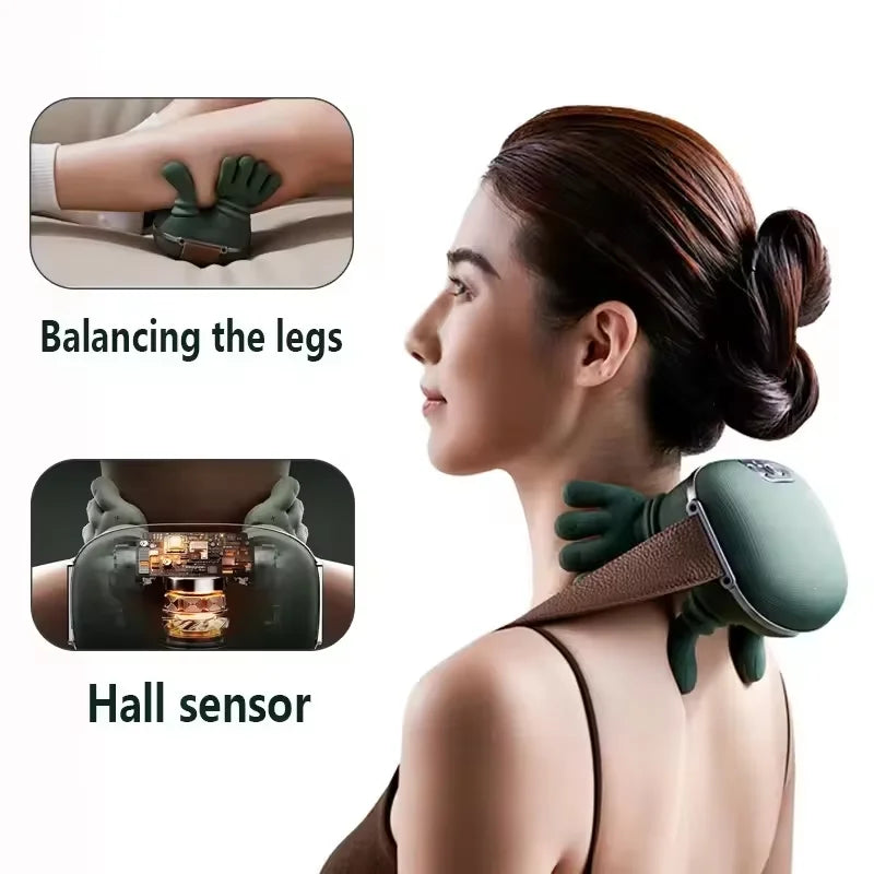 Home use trapezius muscle massager, shoulder and neck kneading, neck and shoulder hot compress, multifunctional massage