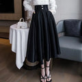 Woman Skirt Midi Black High Waist Skirts for Women V Casual Clothing Sales Korean Fashion Modest Luxury Elegant Quality Style