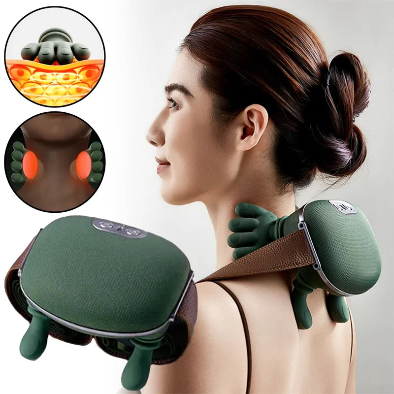 Home use trapezius muscle massager, shoulder and neck kneading, neck and shoulder hot compress, multifunctional massage