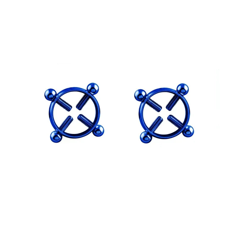 1Pair 316L Stainless Steel Adjustable Nipple Ring for Women, Various Colors Clip On Nipple Rings Fake Nipple Piercing Jewelry